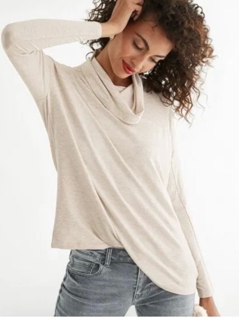 Cabi 4048 Ease Turtleneck Oatmeal